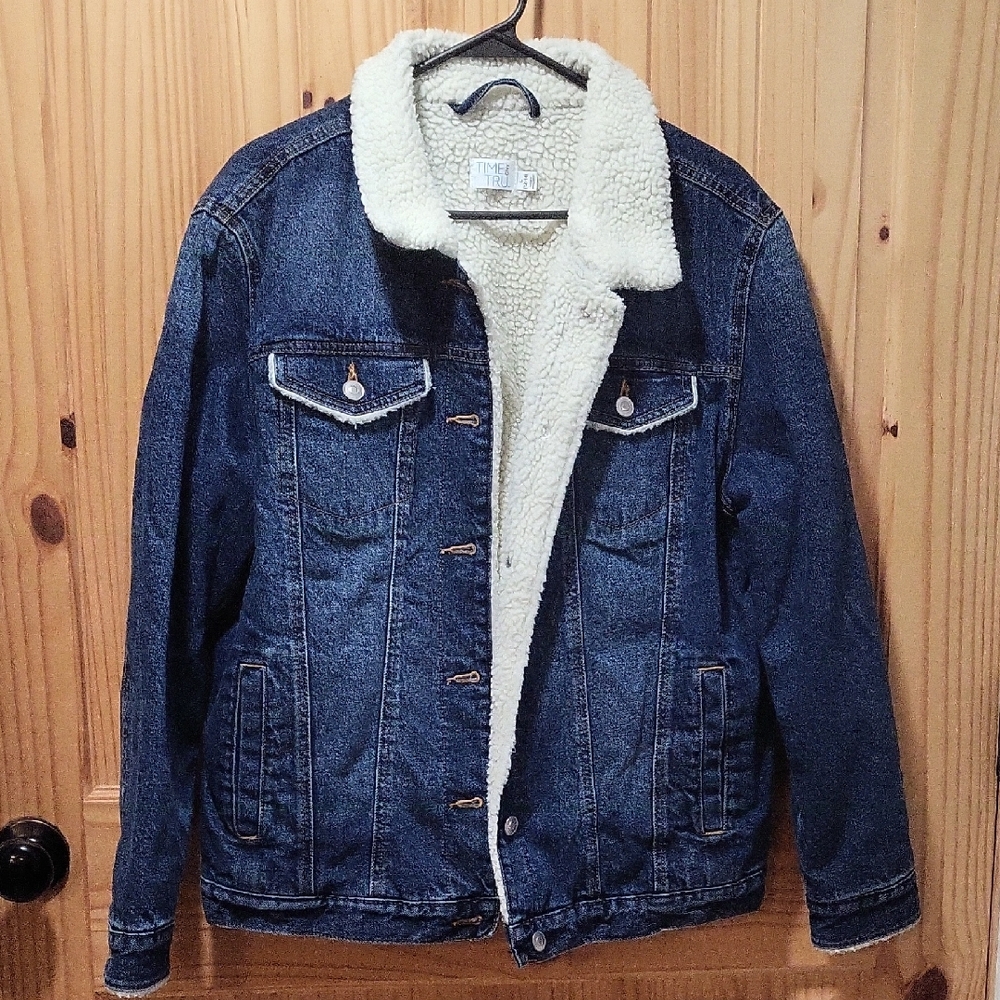 Denim Sherpa-Lined Jacket